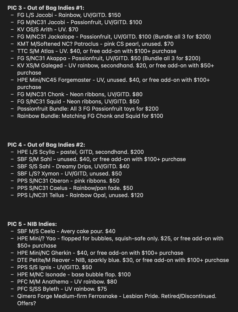 WTS Colorful Toys, Collection Clearout! PART 2 - Indies!    

Coming from the US, smoke/drug free home w/ a pup. Shipping not included, will consider international at buyer's expense. Feel free to comment/DM for more info! 

#dongsales