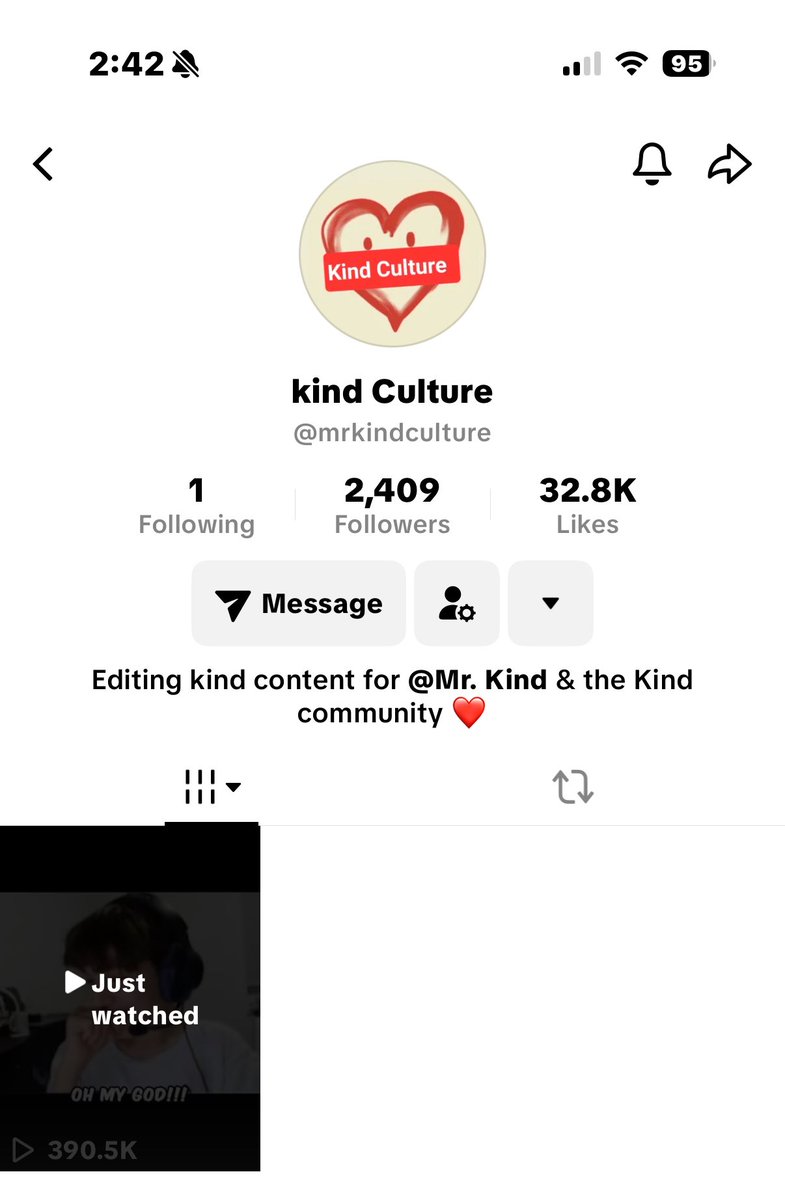 <a href="/ross_jpeg/">ROSCO</a> from our $KIND community posted his own Kind vid on a brand new TikTok account for himself and it got nearly 400K views overnight!!🤯

tiktok.com/t/ZTr22bXnv/

He attempted to replicate my normal TikTok style as I advised everyone virality, and he crushed it 🙏🔥