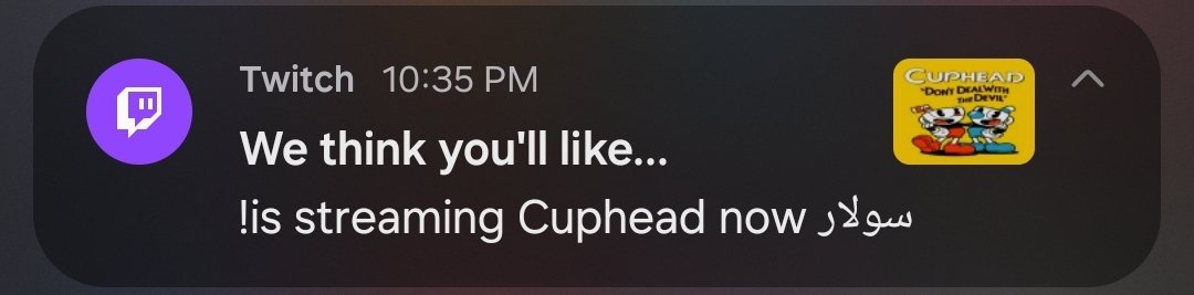 CSycamor's tweet image. Apparently the formatting of twitch notifications breaks if the streamer is using a different language format