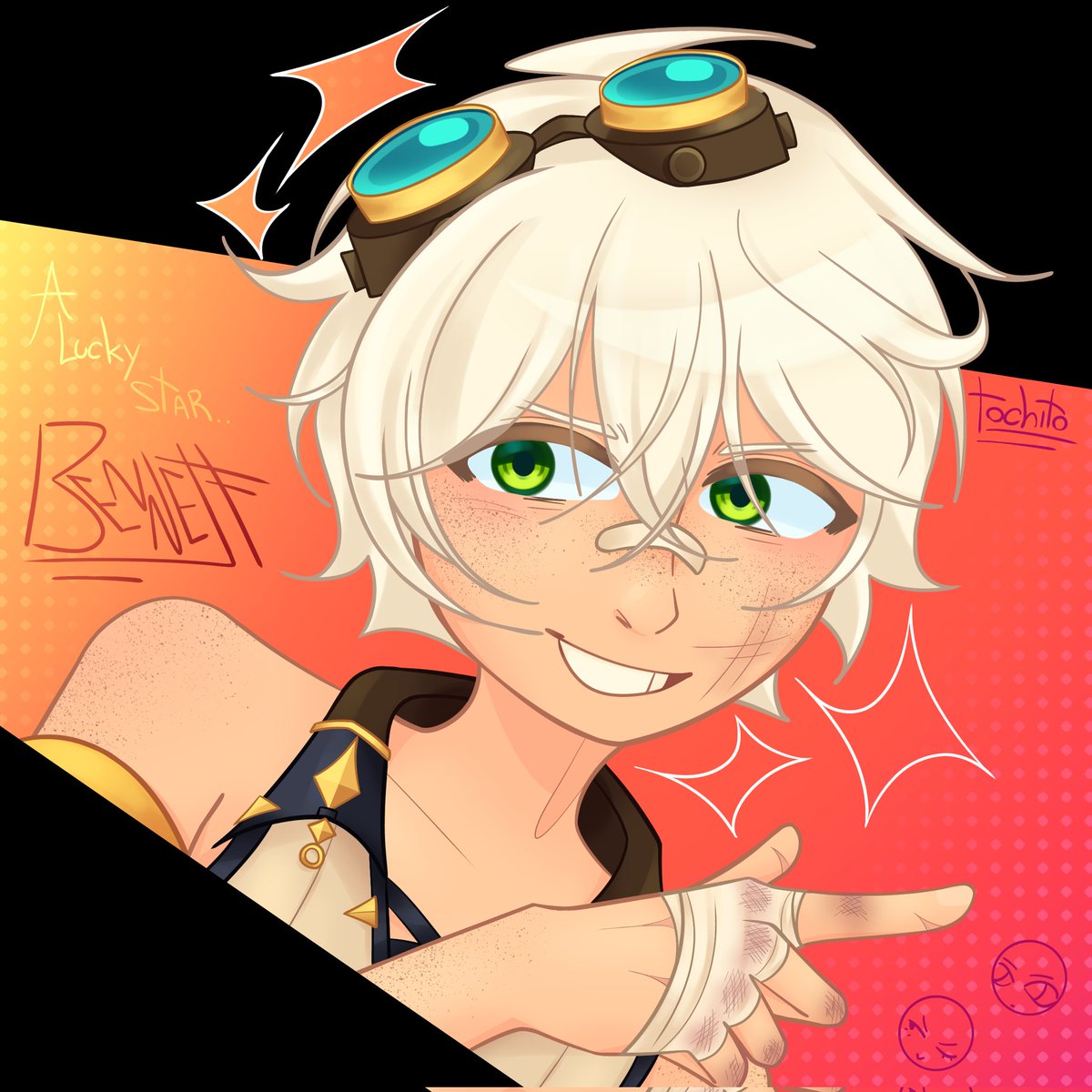 tochochocho's tweet image. Bennett fanart i love him hehehehejrhrhrh 😺

#GenshinImpact #genshinimpactfanart #bennett