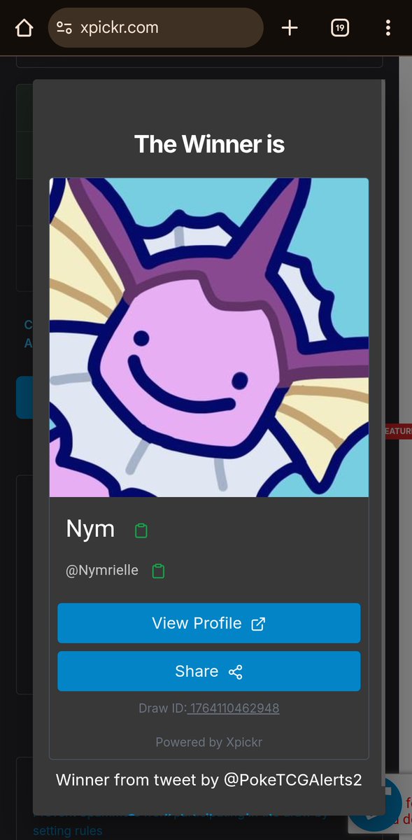 Congrats <a href="/Nymrielle/">Nym</a> for winning this giveaway! Please DM <a href="/BitterBladeTrad/">ℭ𝔬𝔩𝔟𝔶</a> to claim! Draw ID: 1764110462948. Thank you everyone for joining, keep an eye out for a new giveaway later today! 👀