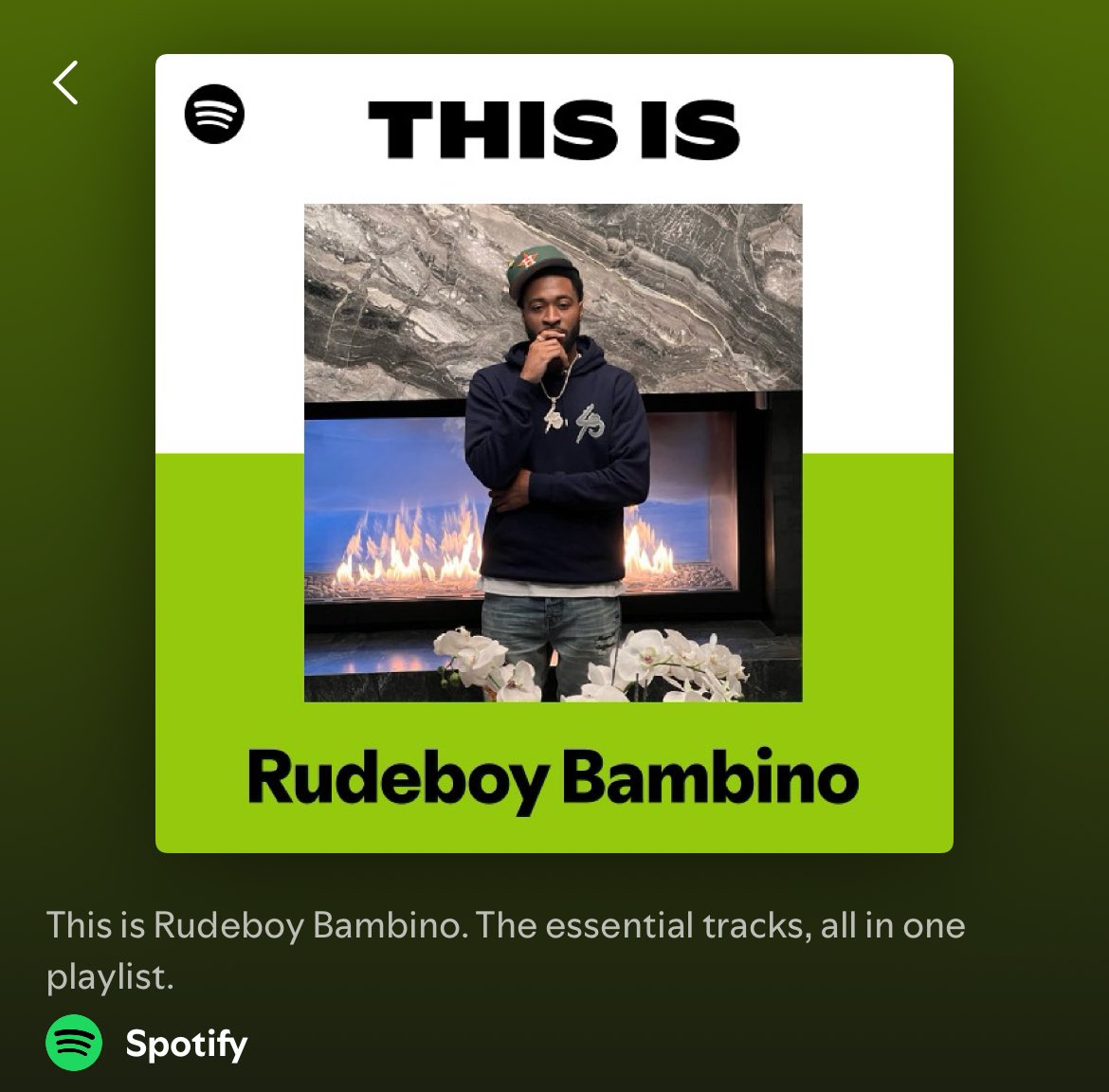 rudeboybambino's tweet photo. Big ups @Spotify for making me an essential playlist https://t.co/kfmTrsEPcA https://t.co/HMo7xWpAu2