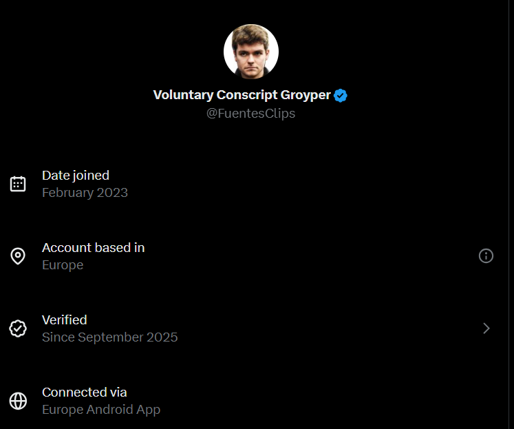 Idiots like this faking being American are being outed by X's new location data.