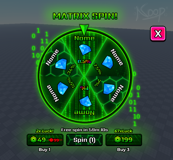 Made a Matrix themed wheel UI #ROBLOX #RobloxDev