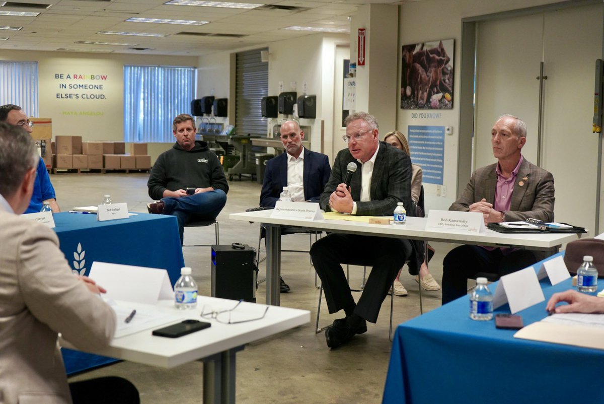 RepScottPeters's tweet image. President Trump says he ‘“doesn’t want to hear about affordability,” but I do. Thank you to the community leaders and nonprofits who joined me for a roundtable discussion on the affordability crisis as families struggle to afford groceries and other bills this Thanksgiving.