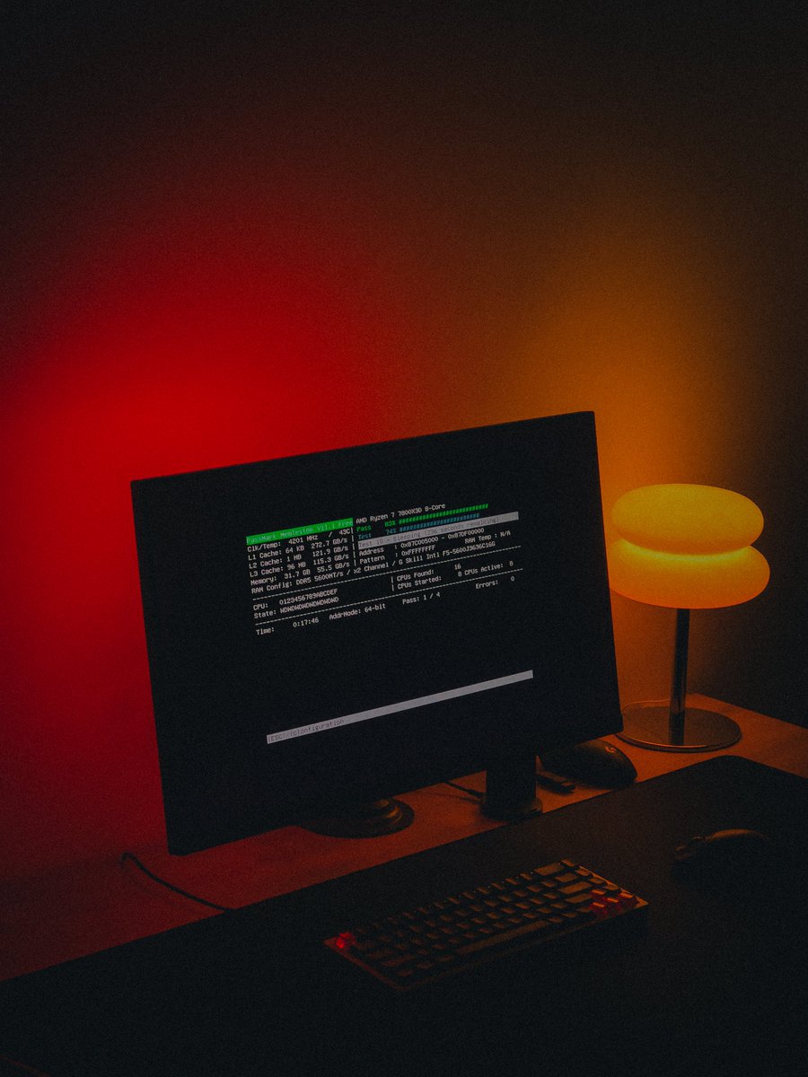 lql_00's tweet image. Stability test post-BIOS update!

Had a tweaked 7800X3D (was stable), but after update → crashes &amp;amp; stuttering. Redid tweaks. now stable again!