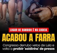 Bolsonaristas votaram pelo fim da saidinha de presos no Natal. Agora, Bolsonaro vai passar vários natais dentro da prisão.