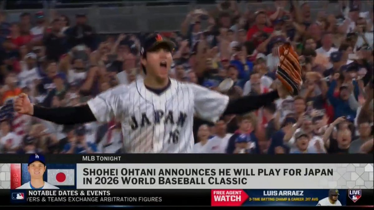 Shohei Ohtani will look to go back-to-back with Team Samurai Japan 🇯🇵

The 2026 World Baseball Classic is going to be HYPE!

@GreggCasertaMLB | @Plesac19 