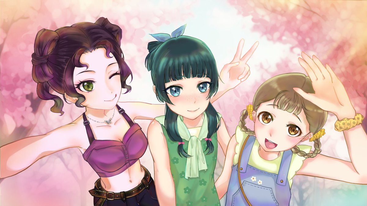 💜💚💛 #薬屋のひとりごと #TheApothecaryDiaries #illustration #drawing