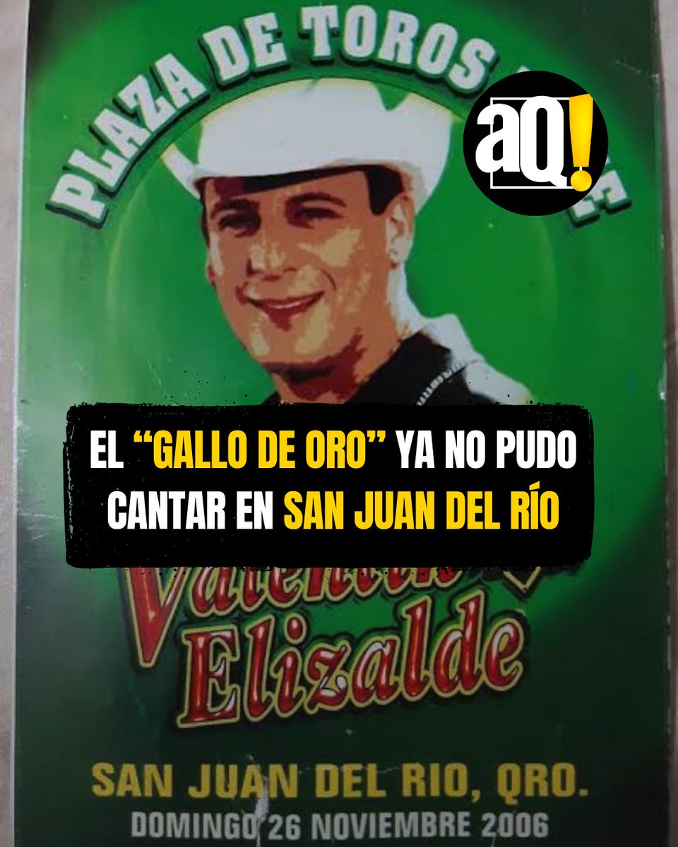 AlertaQro's tweet photo. 🎤 El “Gallo de Oro” ya no pudo cantar en San Juan del Río 🕊️

Valentín Elizalde tenía programada una presentación en el municipio un día después de su trágico desenlace. 😔

Conoce más aquí 👉 https://t.co/XGiqQGoBKg
#ValentínElizalde #GalloDeOro #SanJuandelRío #Querétaro https://t.co/ohpJSh0G9l
