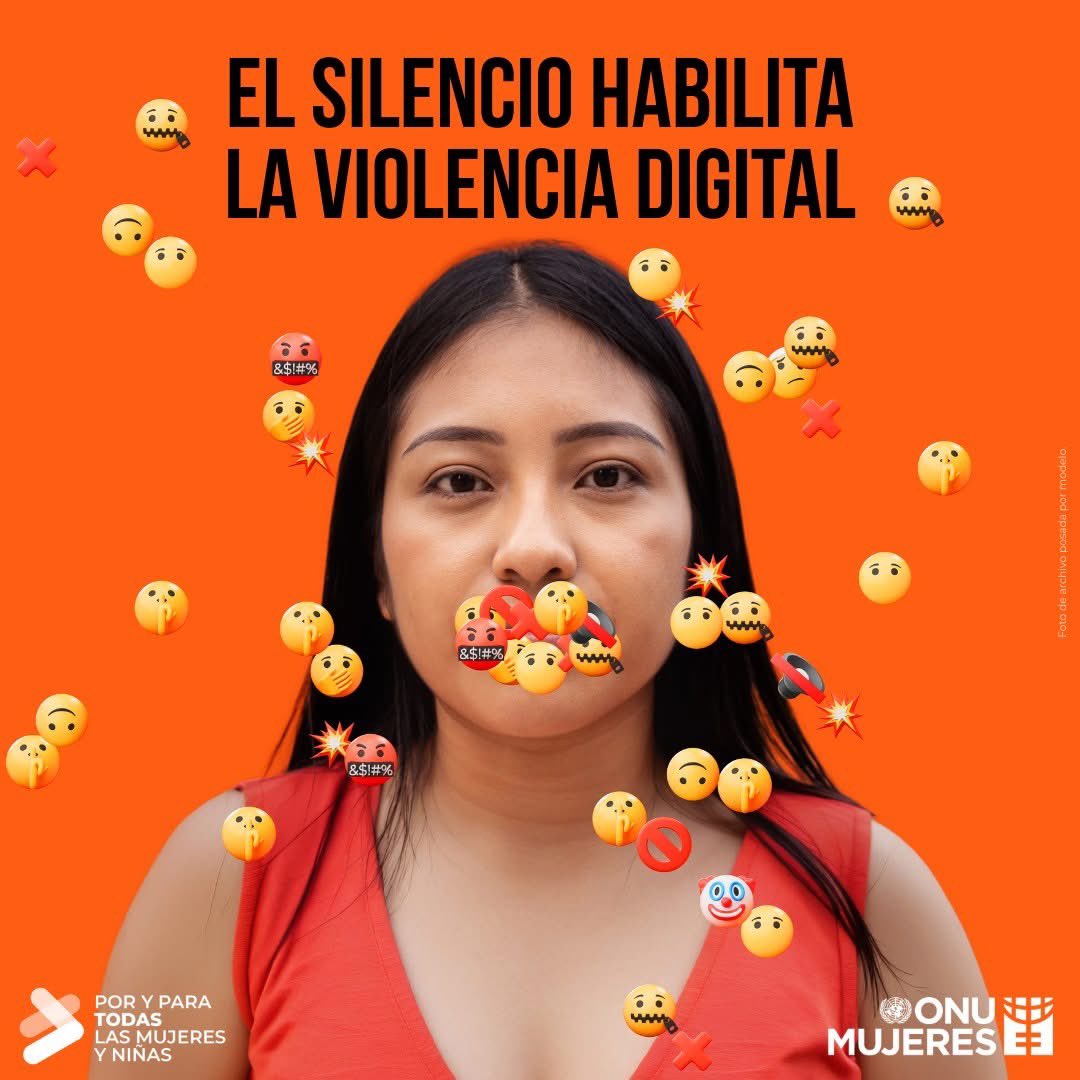 ONUMujeresCol's tweet image. Los espacios digitales deberían empoderar a mujeres y niñas, pero hoy muchas enfrentan acoso y abuso. 🟠 #ÚNETE para informarte y actuar contra la violencia digital. Es real #EsViolenciaDigital #NoHayExcusa #16Días