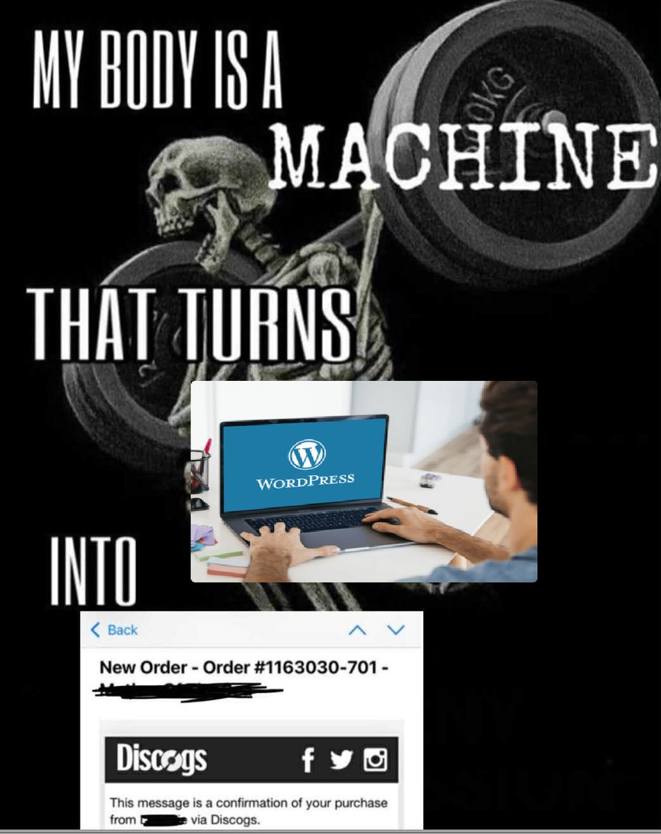 CSDevAr's tweet image. This meme has two requirements: WordPress Toiling and a Records Buying Obssession