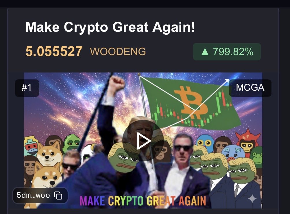 Make Crypto Great Again - MCGA (a $WOO Sound Meme) tweet media