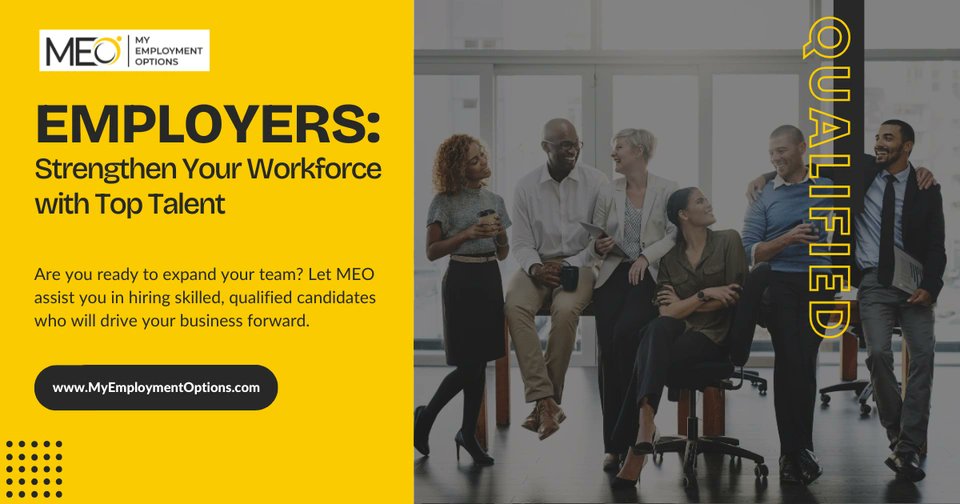 Did you know MEO not only helps job seekers with our free Ticket to Work services, but employers can also reap the benefits of our free program? Let us help your company hire a more varied and skilled workforce.  myemploymentoptions.com/contact/  

#SkilledTalent #Employers