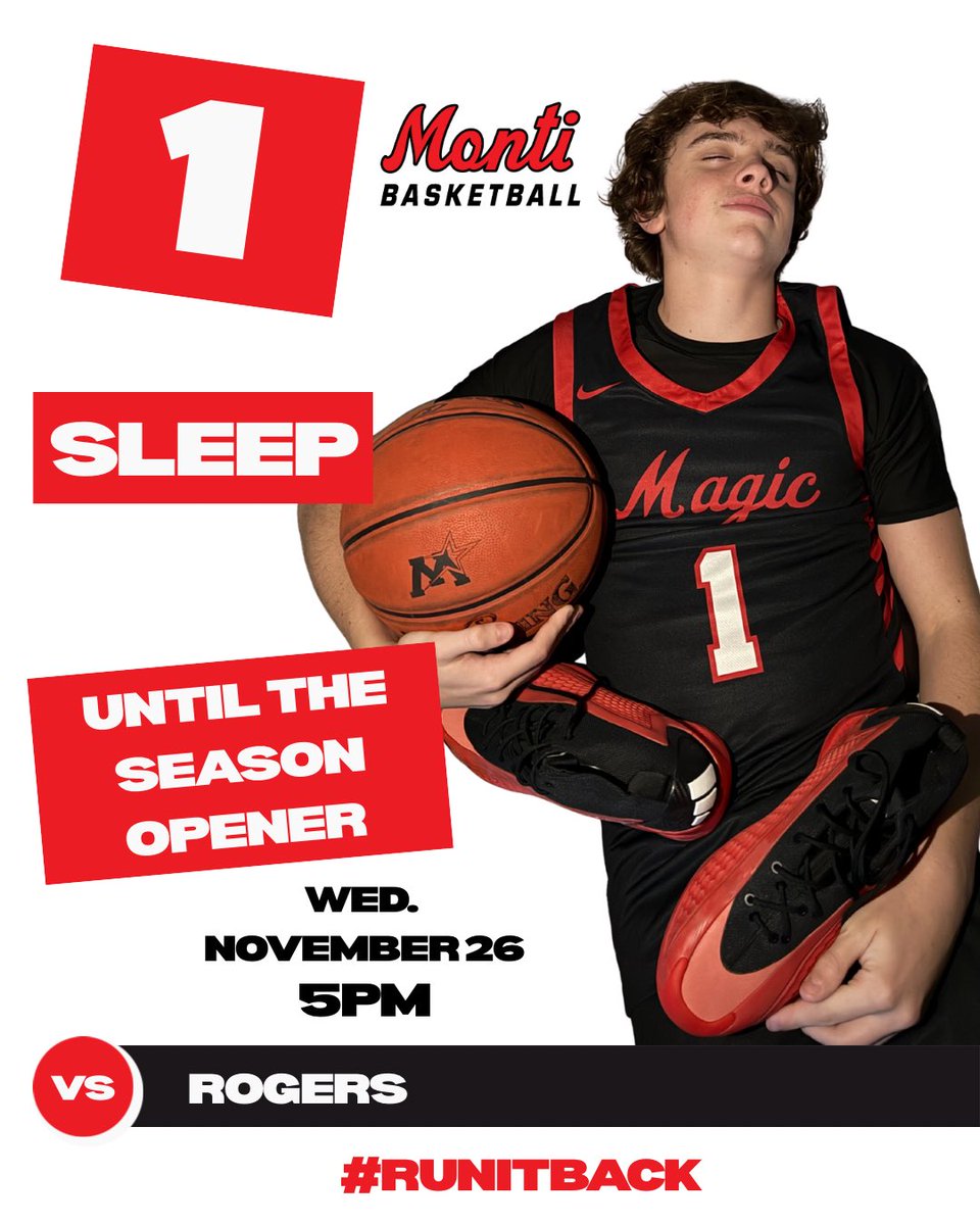 Sweet dreams Magic fans - it’s one sleep until our season opener!

#MontiMagic #RunItBack