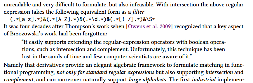 MarisaVeryMoe's tweet image. &amp;lt;RE#: High Performance Derivative-Based Regex Matching with Intersection, Complement and Lookarounds&amp;gt;