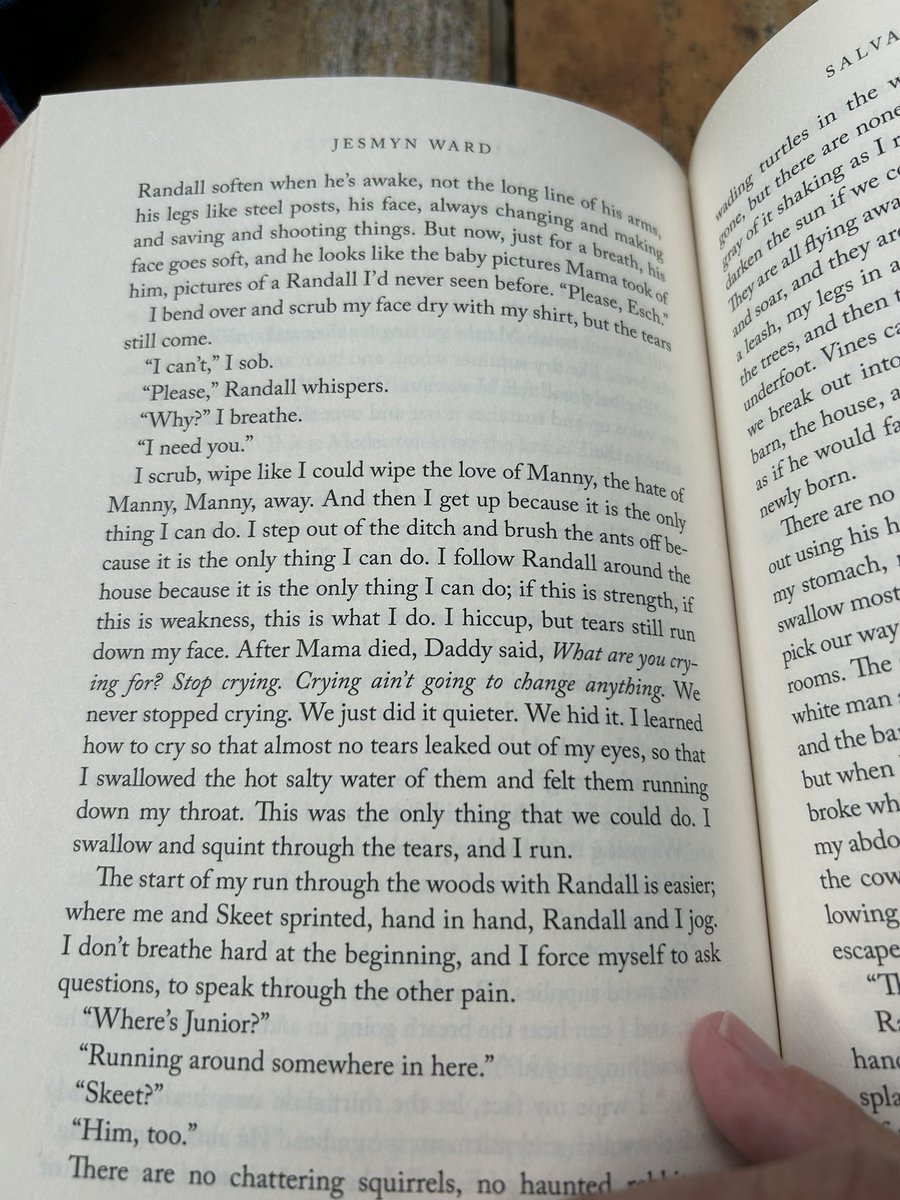 This is one of the best novels I’ve ever read: As I Lay Dying narrated by a Black teenager in MS as Katrina rolls in. Holy cow. This was sacred. Well done, <a href="/jesmimi/">Jesmyn Ward</a>! <a href="/BaylorProud/">BaylorProud</a> <a href="/iamepiscopalian/">The Episcopal Church</a> <a href="/amcathparis/">The American Cathedral in Paris</a> #writing #books
