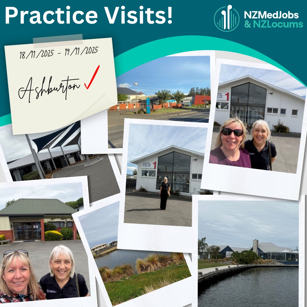 NZLocums's tweet photo. End-of-year practice visits brought Debra and Rebekah to Ashburton, where they enjoyed connecting with teams and admiring the stunning surroundings of Ashburton!
#NZLocums #NZMedJobs #PracticeVisits #NewZealand https://t.co/F98QWxbSfP