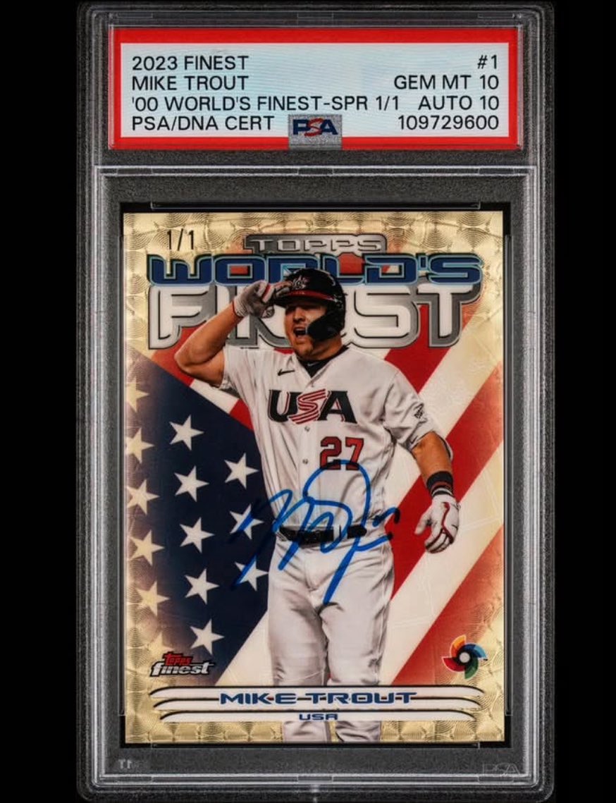 1/1 Mike Trout autograph card reppin' Team USA 🇺🇸 🔥