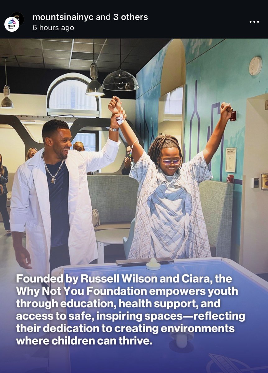 DangeRussWilson's tweet image. Nothing like seeing the smiles on these kids faces. Our @WhyNotYouFdn @ciara &amp;amp; I are so grateful to provide $3M in resources to the NYC @MountSinaiPeds and these precious babies! #WhyNotYou bit.ly/481KRaN