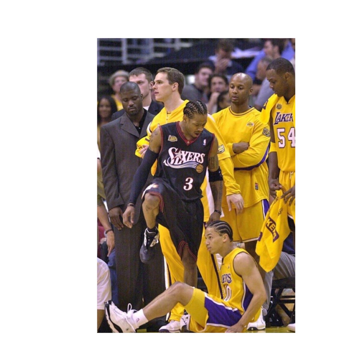 wavyvisualizer's tweet image. Allen Iverson steps over Tyronn Lue