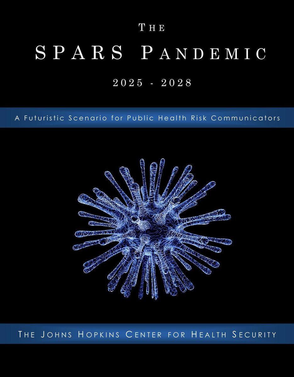 basemstat's tweet image. 🔹وباء SPARS ليس وباء حقيقي بل هو سيناريو افتراضي خيالي أعدّه مركز الأمن الصحي في جونز هوبكنز 
(Johns Hopkins Center for Health Security)

🔹ظهر السيناريو في وثيقة تدريبية عام 2017 بعنوان:
سيناريو وباء SPARS 2025–2028 و هو نموذج مستقبلي للتواصل أثناء أزمات الصحة العامة

🔹هدف…