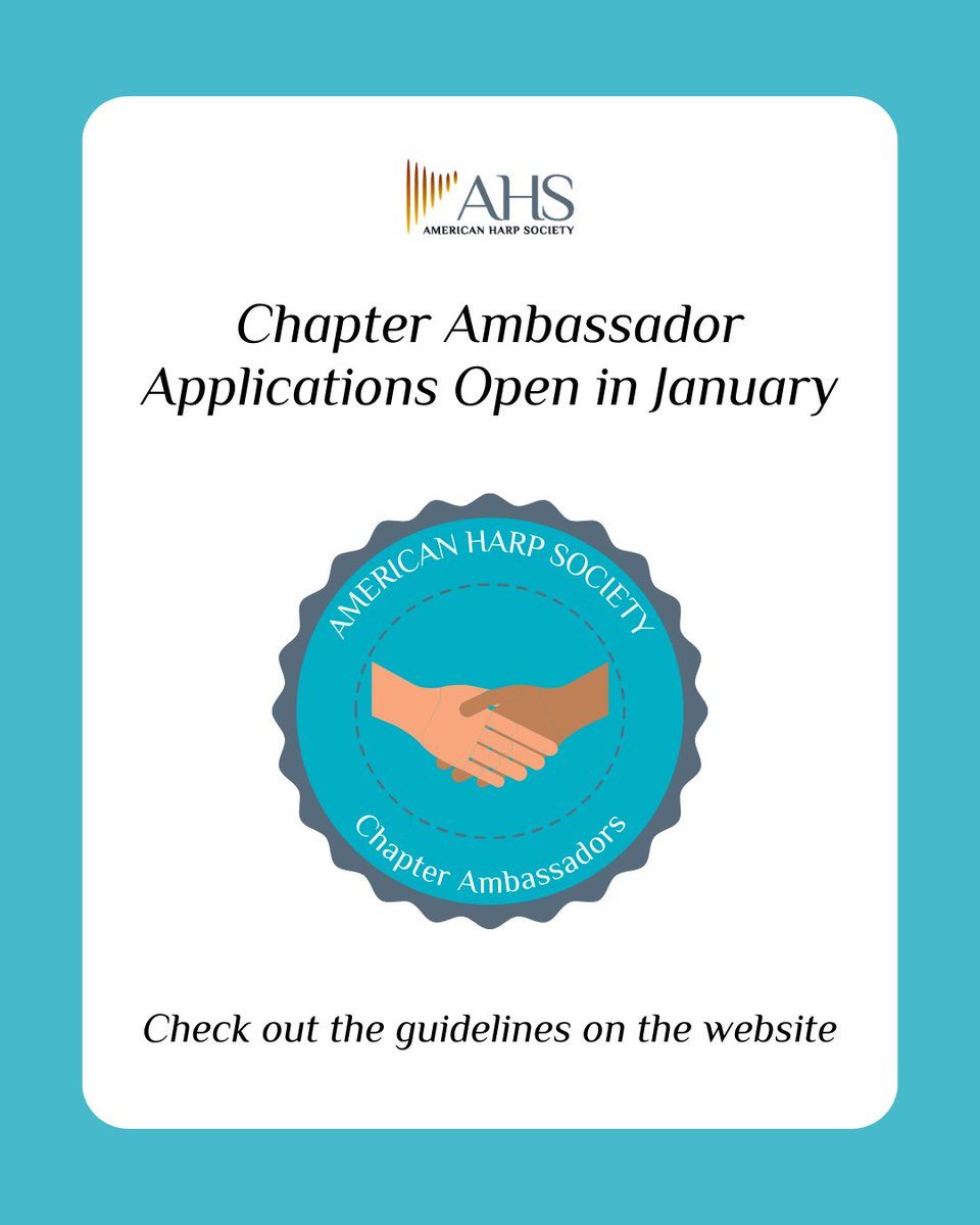 Calling All Chapter Leaders &amp; Student Members (up to age 21)! Get ready—applications for the Chapter Ambassadors Program open January 2026! Visit the official webpage for full details and an application preview: loom.ly/xjaq1co