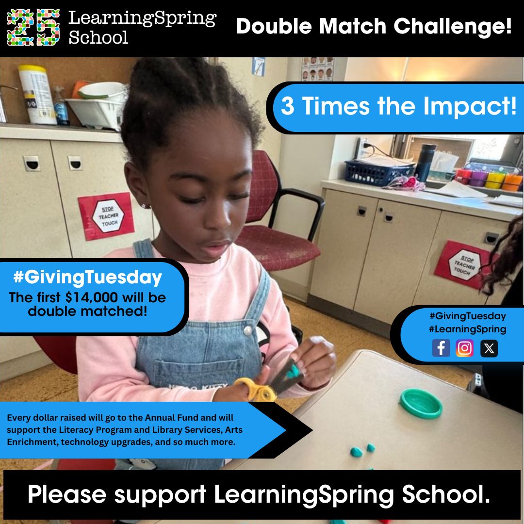 LearningSpring's tweet image. #GivingTuesday is one week away! Make a difference today. 

Donate to LSS by visiting  LearningSpring.org/give