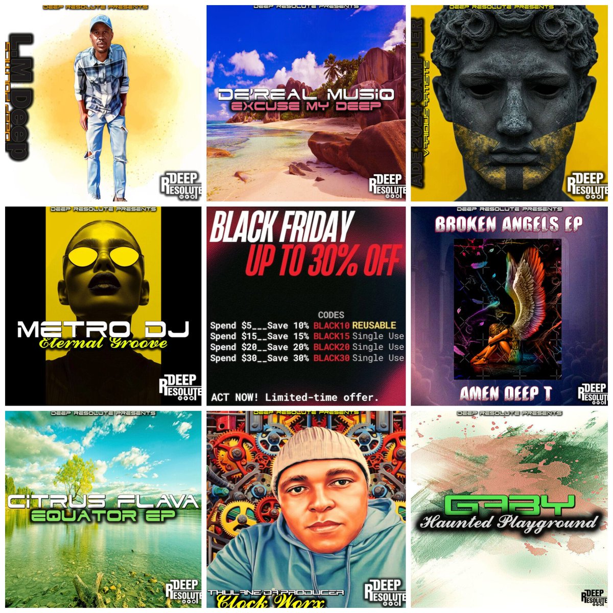 DeepResolute's tweet image. #BlackFriday has officially started at Traxsource
ACT NOW! Limited-time offer. 🚨

@traxsource : traxsource.com/label/13404/de…

#dj #newrelease #deephouse #techhouse #afrohouse #housemusic
#beatport #traxsourcemusic #traxsource2025 #traxsource #ade #ibiza2025 #chicago