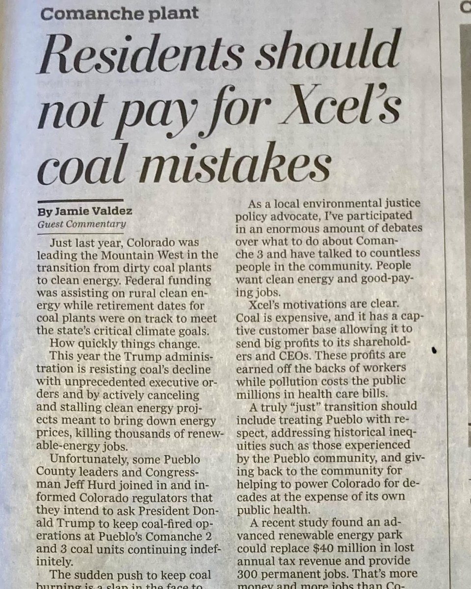 Thank you so much to Jamie Valdez for writing such an important op-ed, and for getting it published in the Denver Post! Read the whole thing at the link below.

denverpost.com/2025/11/24/xce…
