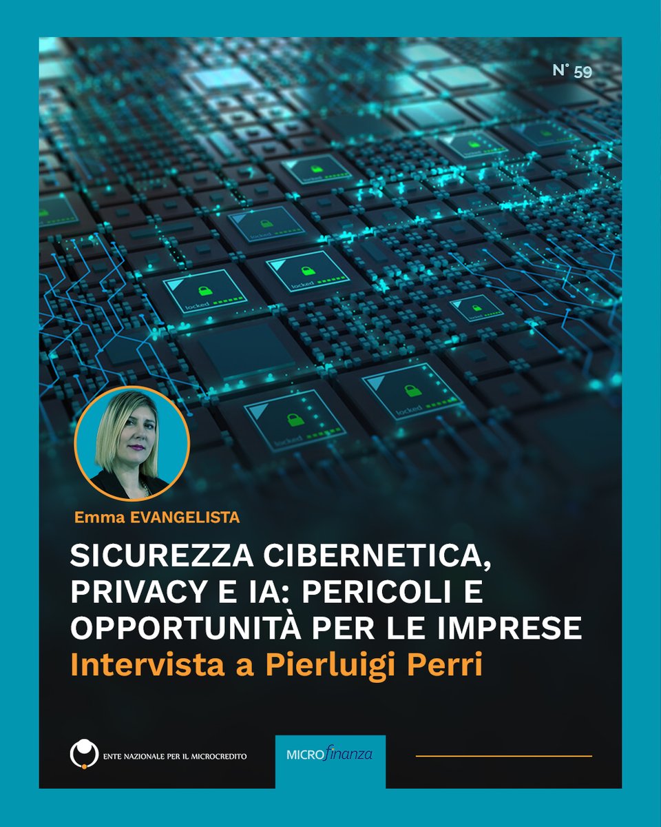 🗞️  SICUREZZA CIBERNETICA, PRIVACY E IA: PERICOLI E OPPORTUNITÀ PER LE IMPRESE

Leggi l’articolo completo con l’intervista di <a href="/EmmaEvangelista/">Emma Evangelista</a> al Prof. Pierluigi Perri 👉 rivista.microcredito.gov.it/component/cont…