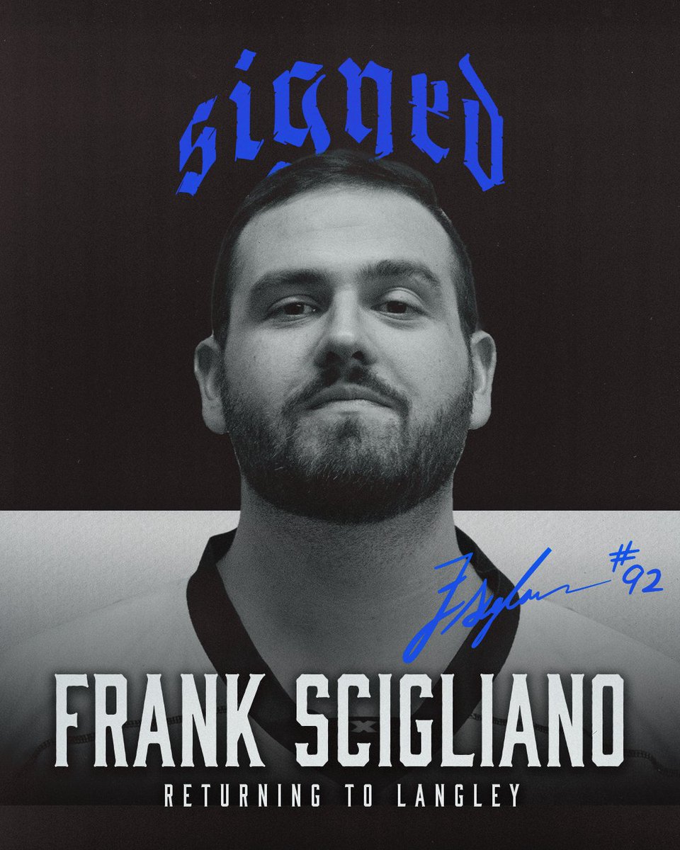 The Tank returns to the LEC crease ⚡️

We are excited to announce Frank Scigliano has signed and will return to action this summer in Langley.