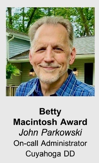 Big shout out to my dude John Parkowski for his award. Along with being a dad to 2 Bulldogs grads and a husband to a former Board member, John was a legendary fiscal officer &amp; also serves on the district’s finance committee. Congrats John!