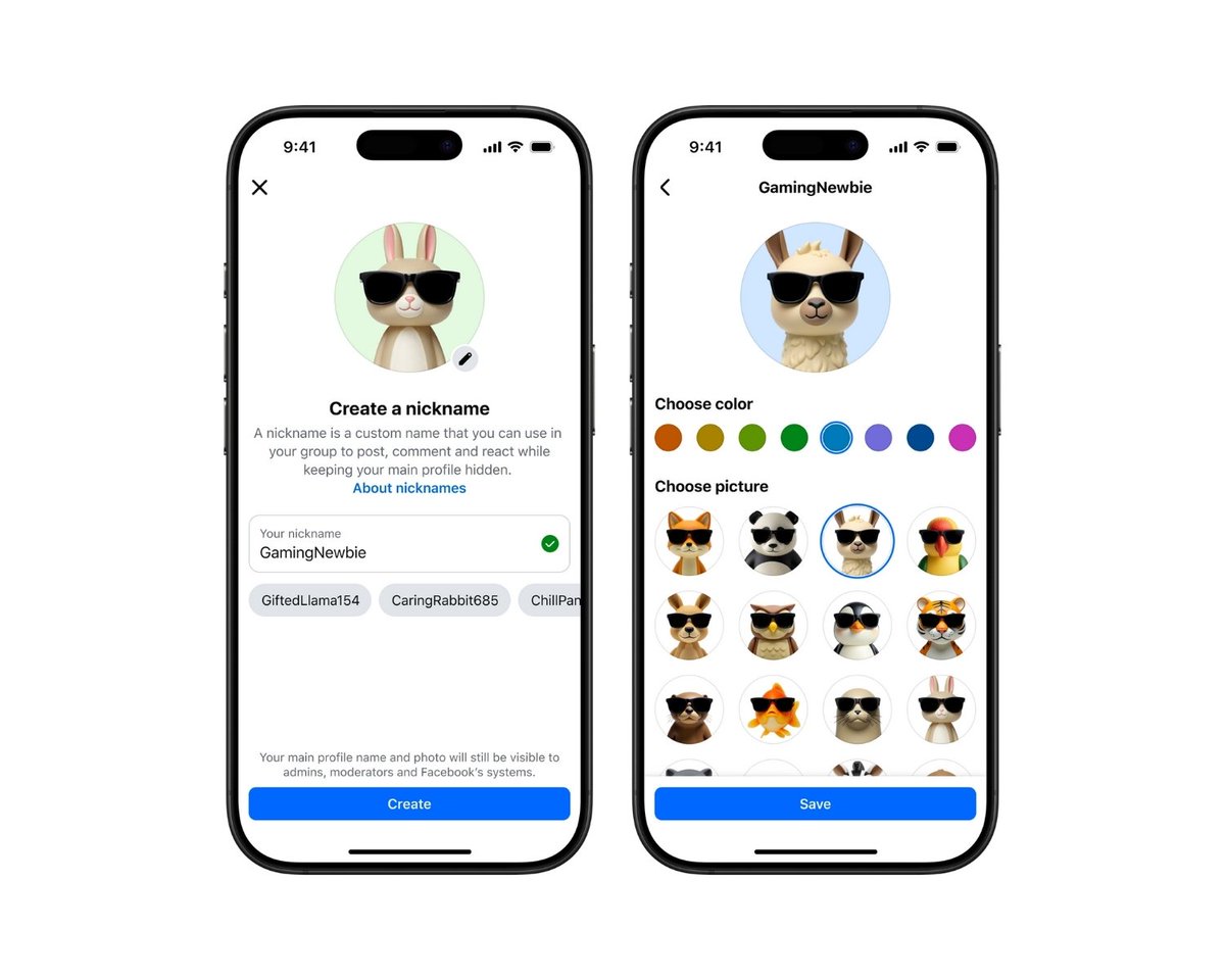 techdergi's tweet image. Facebook Gruplarında Takma Ad Dönemi Başlıyor! 🎭

​Meta, Facebook gruplarında kimlik esnekliğini artıran bir özellik sundu. Artık kullanıcılar, grup içinde gerçek adları yerine özel bir takma ad ve kişiselleştirilmiş avatar kullanarak paylaşım yapabilecek. Bu, gizliliğe önem…