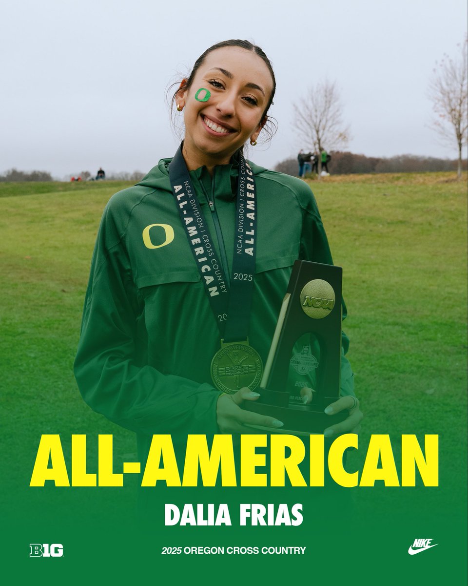 OregonTF's tweet image. Four All-Americans. Program record for the Women! #GoDucks
