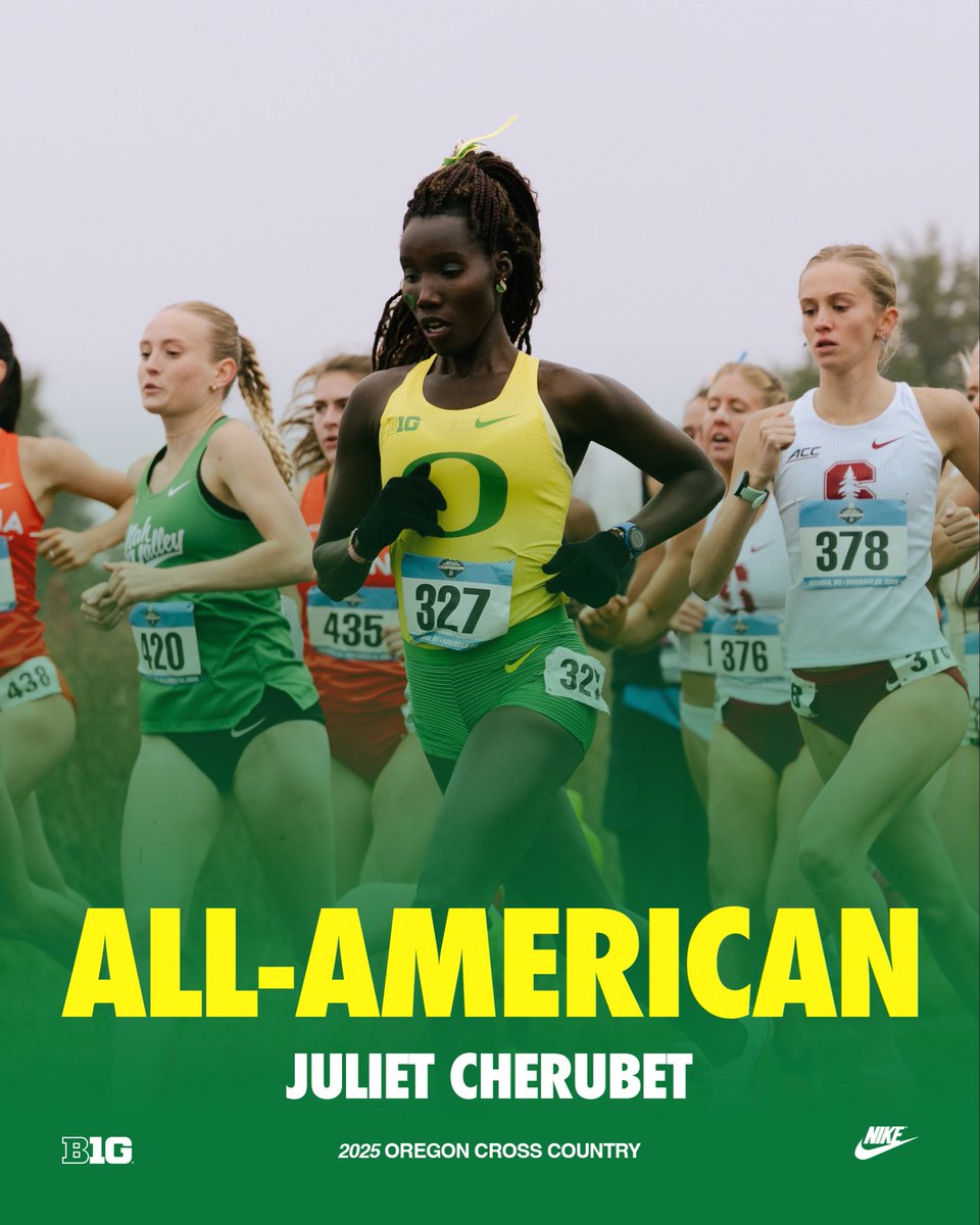 OregonTF's tweet image. Four All-Americans. Program record for the Women! #GoDucks