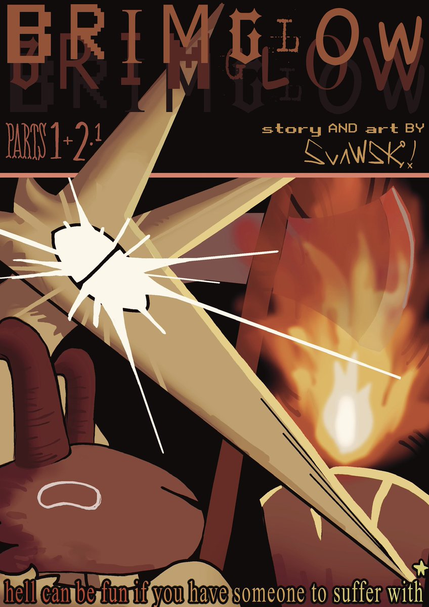 sunwsk's tweet image. Cover for the physical copies of BRIMGLOW, which i’ll be selling at #comiccon in #birmingham on #friday. #art #meow