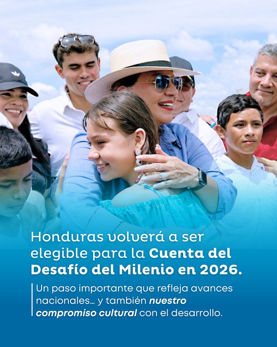 SECAPPH's tweet image. #SECAPPHInforma ​ ¡LOGRO HISTÓRICO PARA HONDURAS! 🇭🇳

​Tras 16 años, el país es nuevamente elegible para la Cuenta del Desafío del Milenio (MCC).

​Este es un triunfo de la gestión de la Presidenta Xiomara Castro. Recuperar la elegibilidad para los fondos MCC no es solo un logró…