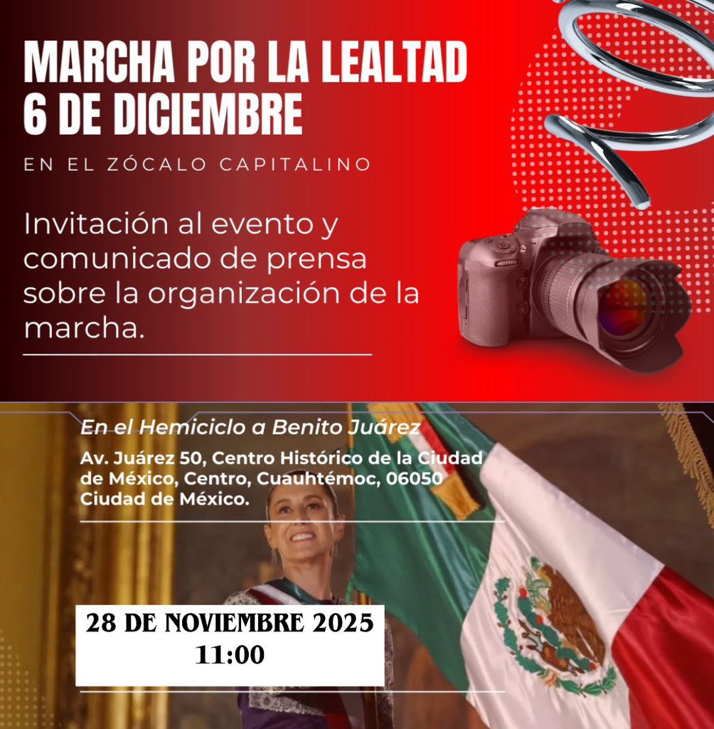 Invitación de rueda de prensa para la marcha del 6 de diciembre 
Etiqueten a su medio favorito para que no digan que somos pagados y nos entrevisten con todo #marcha6dediciembre #marchadelalealtad #6D
