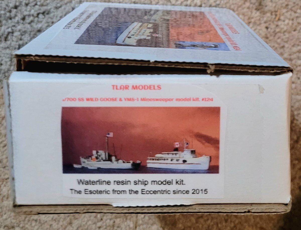 Lookee!! 
Box artwork for the newest TLAR Models release!  Remember what I said about a time-warp scene with YMS-328 going in and The Duke's Wild Goose yacht coming out?  I did one of the box art pictures that way.  
This kit releases tomorrow, but one has already been sold!