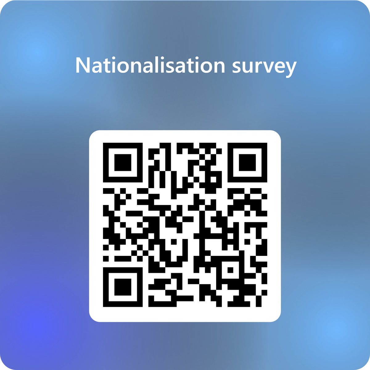 Hi everyone! I am working on a huge project which concerns railway nationalisation. If you could take a few minutes to fill out this survey, I would greatly appreciate it!
forms.office.com/e/PPAkg3Ut4j
