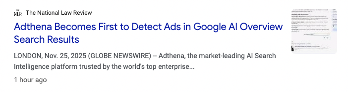 Sorry Adthena, "NOT NEW", You're Actually Like 5 Days Late. LOL 

globenewswire.com/news-release/2…