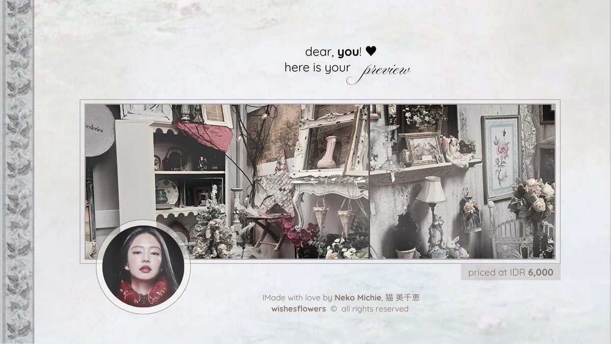 wishesflowers's tweet image. Help repost? Merci beaucoup. ❤︎

Wonderful morning, dearest. Presenting to you .. (26) ready stock layout from Jennie Ruby Jane latest updates. Each priced at IDR 6,000 and already available in JPNGs format for avatars. Please, ring my bell if you are interested!  #zonauang  ✧
