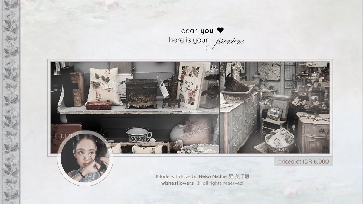 wishesflowers's tweet image. Help repost? Merci beaucoup. ❤︎

Wonderful morning, dearest. Presenting to you .. (26) ready stock layout from Jennie Ruby Jane latest updates. Each priced at IDR 6,000 and already available in JPNGs format for avatars. Please, ring my bell if you are interested!  #zonauang  ✧
