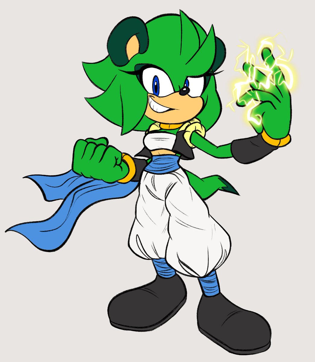 Frazzy_Bear's tweet image. This is so true, I love Gogeta.

Reminded me of these old drawings I did of my oc Spark dressed as him.