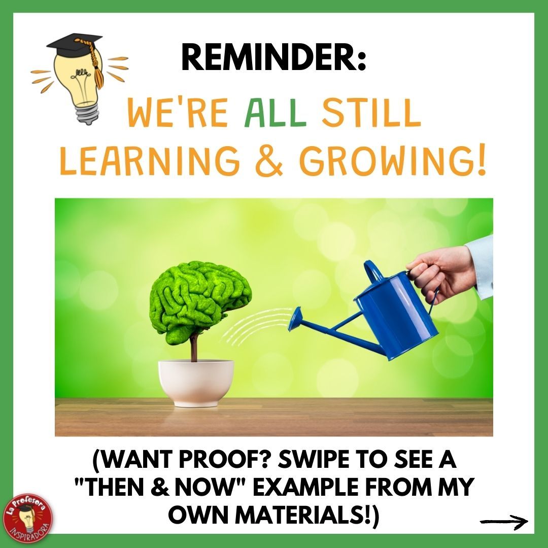 inspiradora_la's tweet image. Reminder: We all need grace! We&apos;re all on a journey, and we&apos;re all still learning and growing!

So, who else is brave enough to share their then/now examples with me, so we can all celebrate your growth with you?!?

#langchat #grace #growthmindset #teachertwitter #educhat
