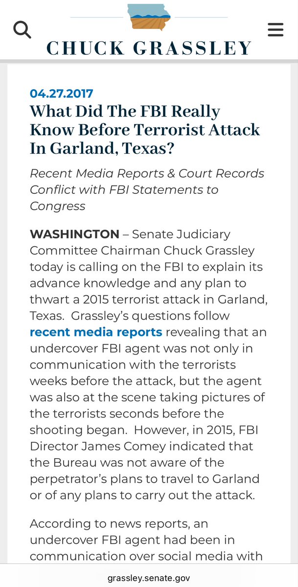 Cernovich's tweet image. In 2015, the FBI tried having Pamela Geller (a hardcore Zionist) assassinated by a jihadi.

It’s embarrassing to claim that the FBI doesn’t murder high profile conservatives to create chaos.

The FBI has stonewalled this investigation for a decade.

👇👇👇