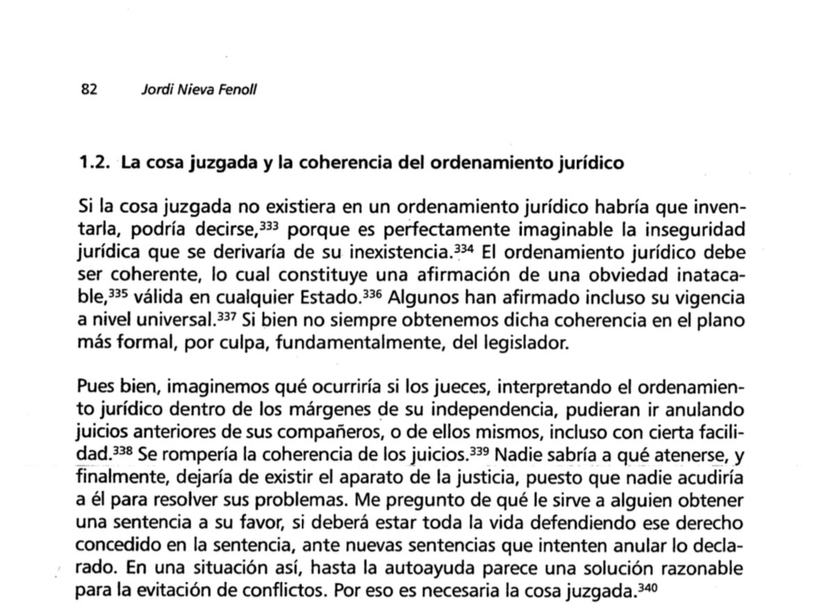 DonMrMonster's tweet image. Ya hay un problema recurrente: la cosa juzgada. Se quiere hacer pasar que la CJ sólo se predica de las sentencias; pero hay resoluciones meramente procesales sobre las cuales también pesan los efectos de la CJ. @jordinieva decía: