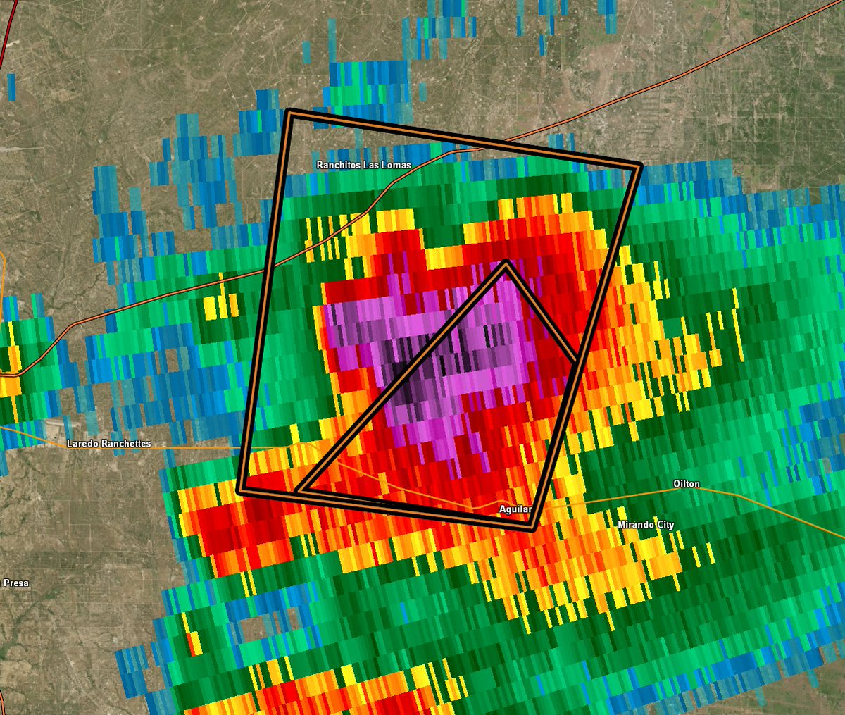 4-Inch Hail is falling near Aguilares,Texas! This is a Particularly and Extremely Dangerous Situation! Seek Shelter immediately if you are in the warned area...