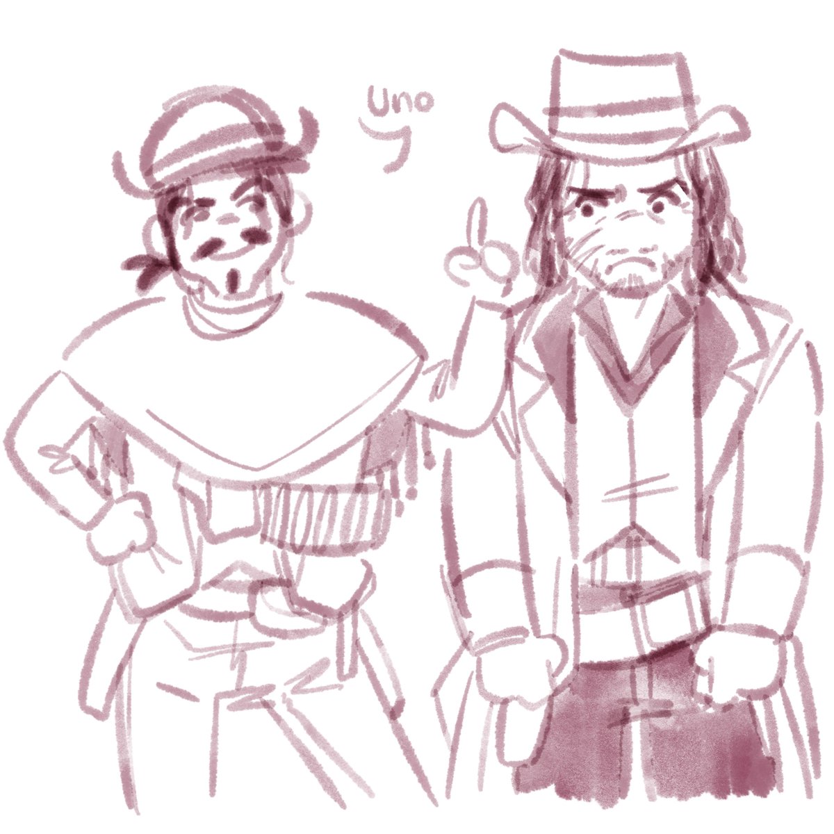 SpicyKfcChicken's tweet image. Idk where I was going for this but these two!!! #rdr2 #JAVIERESCUELLA #johnmarston